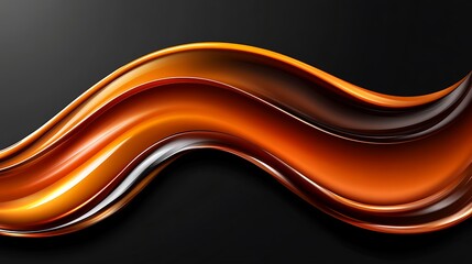 Obraz premium Abstract Orange and Brown Wavy Design