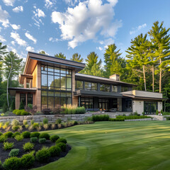 Charming Modern Home Enclosed in New Hampshire's Stunning Natural Landscape