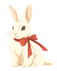 Obraz premium PNG White rabbit cartoon animal mammal.
