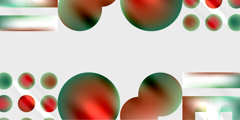 Simple shapes - circles, triangles, rectangles abstract background. Vector Illustration For Wallpaper, Banner, Background, Card, Book Illustration, landing page