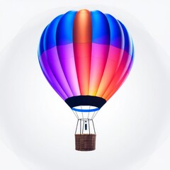 Naklejka premium hot air balloons isolated on white background