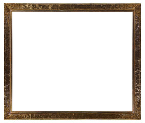 Wooden picture frame with a pattern in PNG format on a transparent background.