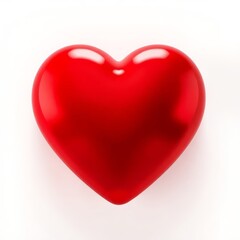 red heart isolated on white background