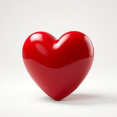 Obraz premium red heart isolated on white background