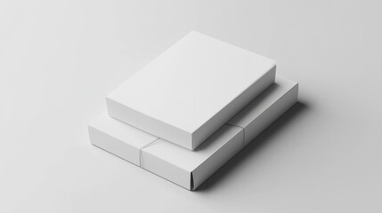 Two Blank White Boxes Mockup: Perfect for Branding and Design Presentations