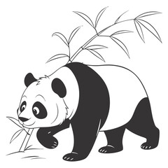Simple panda clipart with white background.
