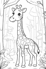 Cute Jungle Animals Coloring Pages
