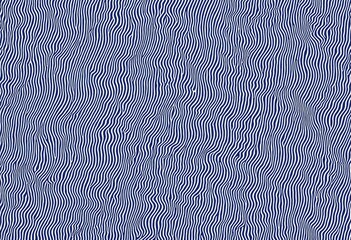 Indigo White Stripe Pattern Vector, Wavy Fabric Design, Thin Vertical Lines, Subtle Curves, Fashion Print Textile, Plain Background, Editable.

