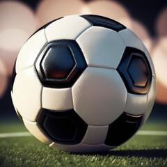 Soccer ball on grass