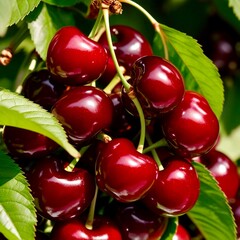 cherries on the tree