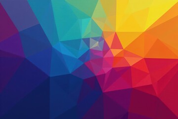 Obraz premium Geometric blocks in spectrum hues, sharp lines create depth , pixel, bright