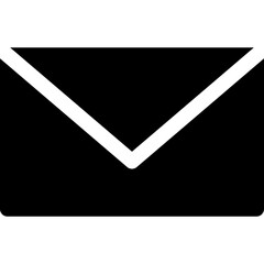 Mail glyph icon, flat style vector illustration