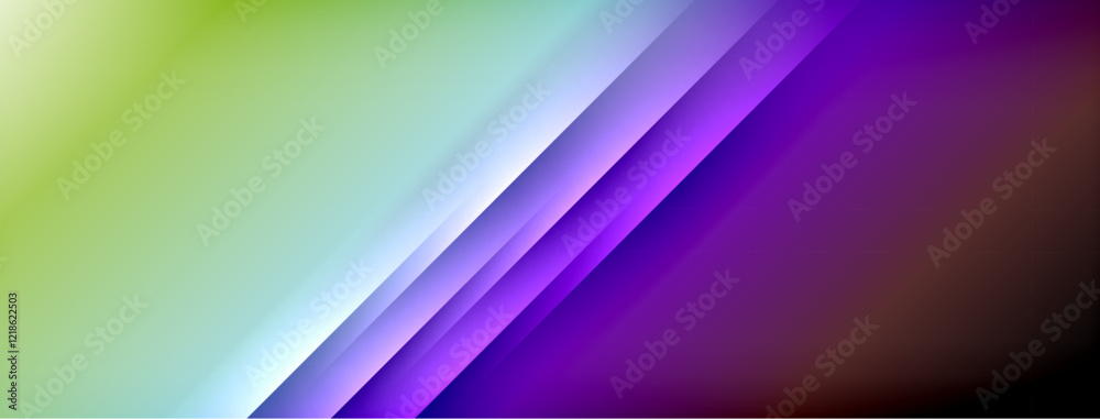 Poster Dynamic shadow lines with gradient colors geometric background