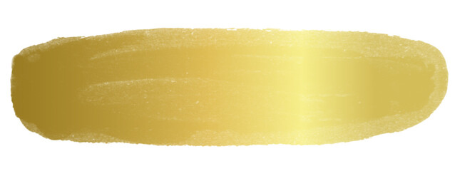 Obraz premium Gold brush watercolor ink stroke label, Editable isolated background