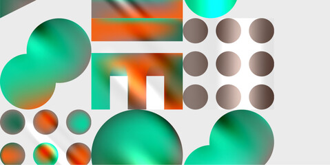 Circles and triangles modern art. Vector Illustration For Wallpaper, Banner, Background, Card, Book Illustration, landing page