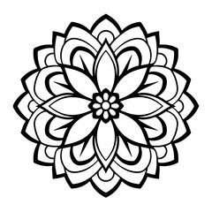 Easy and simple mandala coloring pages for printable 