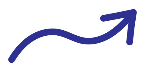 wavy curved Long arrow icon. long line arrow vector. flat style Arrow symbol. arrow on a white background. vector illustration. Set long blue curve arrow icon vector. Blue curve arrow icon set. 