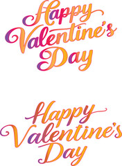 Happy valentines day typography design