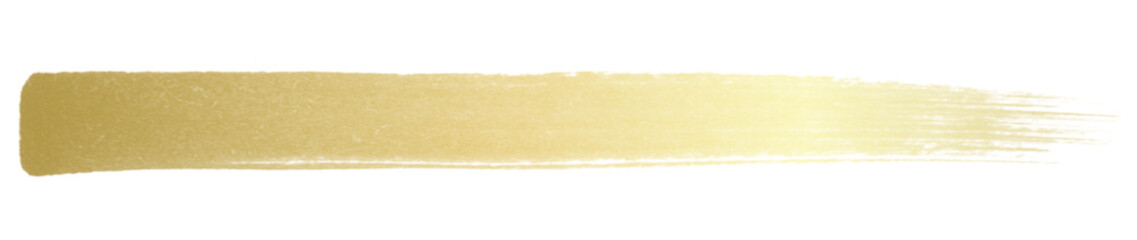 Gold brush watercolor ink stroke label, Editable isolated background