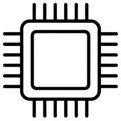 Single chip icon vector on white background