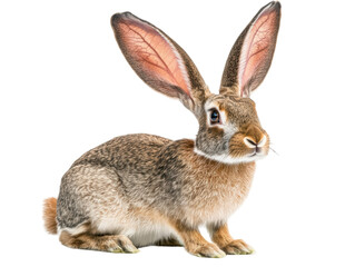 Obraz premium Isolated Brown Hare with Long Ears