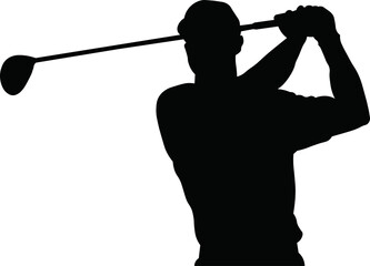 golf player silhouette