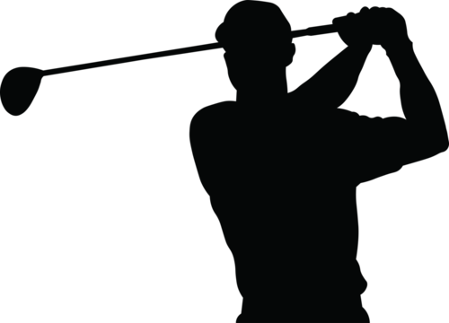 golf player silhouette - Powered by Adobe