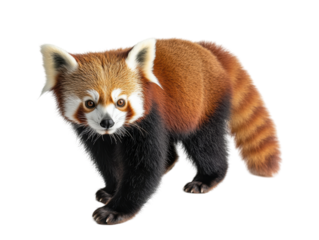 Isolated Red Panda Standing