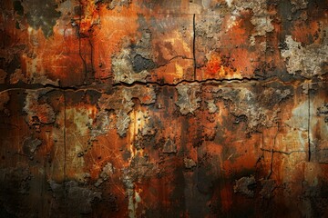 Obraz premium Photo of Black and orange metal wall. Background texture for backdrops or mapping