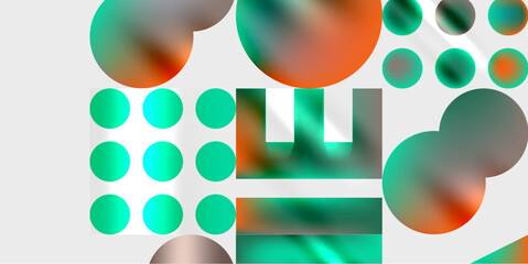 Circles and triangles modern art. Vector Illustration For Wallpaper, Banner, Background, Card, Book Illustration, landing page