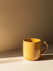 photo of blank mug for mockup with blank background for advertisement