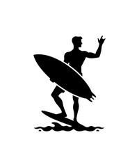 Surfing Silhouette