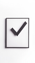 Empty checkbox with a clear outline