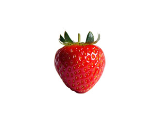 Isolated Single Strawberry Close-up