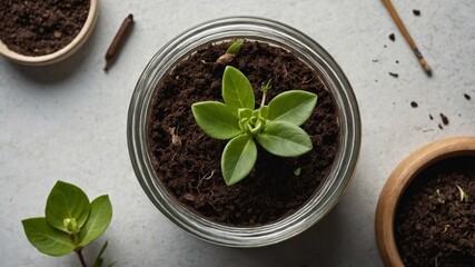 Ready to Grow: Seedlings and Gardening Tools
