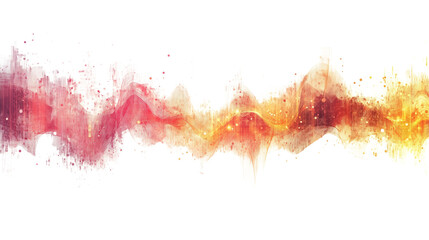 Fototapeta premium Abstract Colorful Particle Wave Bisolated on transparent background