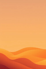 Warm Abstract Background with Smooth Wavy Lines and Sunset Gradient
