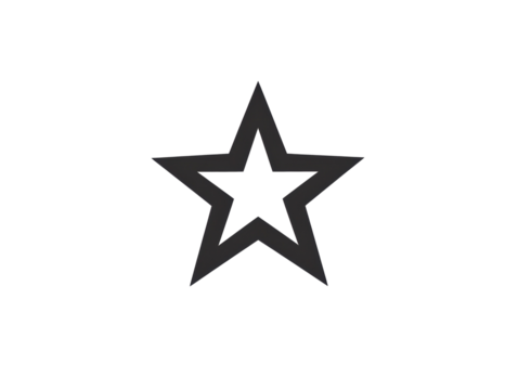 Isolated Black Star Outline Icon