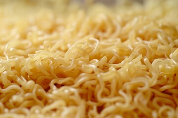 Yellow chinese instant noodles for ramen. Image illustrated food for advertisement