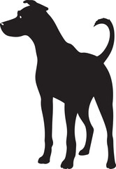 dog silhouette vector design new style