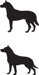 dog silhouette vector design new style
