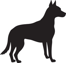 dog silhouette vector design new style