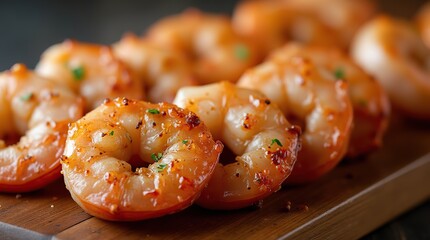 Delicious grilled shrimp skewer.