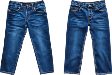 Blue denim jeans showcasing casual.