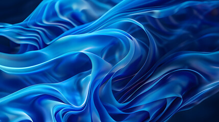 Fototapeta premium Abstract blue gradient, vibrant flowing colors, generative ai