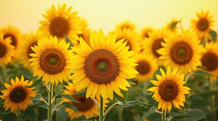 Obraz premium Sunflower field.