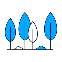 Trees Icon. Nature and Environment Illustration for Eco-Friendly Concept.