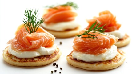 blinis saumon fumÃ©s et crÃ¨me ciboulette