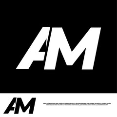 AM Letter Logo With Creative Modern Business Typography Vector Template