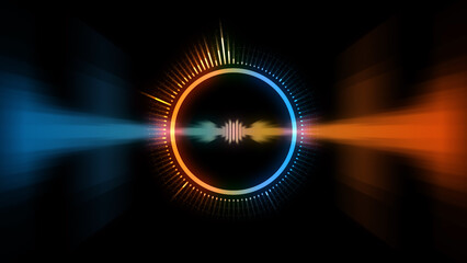 Music equalizer, hologram audio spectrum, 4k illustration, not AI generated